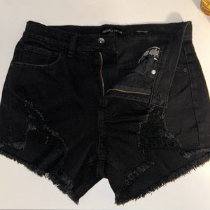 Kendall & Kylie Black High Waisted Shorts